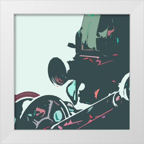 Calm Media White Modern Wood Framed Art Print by Villa, Mlli