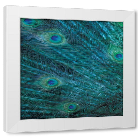 Peacock Galaxy Two White Modern Wood Framed Art Print by Villa, Mlli