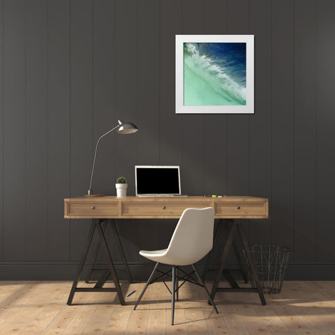 Water Meet White Modern Wood Framed Art Print by Villa, Mlli