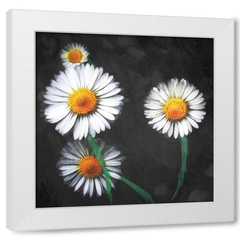 Together Flowers White Modern Wood Framed Art Print by Villa, Mlli