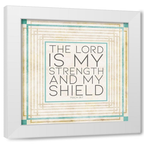 Shield White Modern Wood Framed Art Print by Villa, Mlli