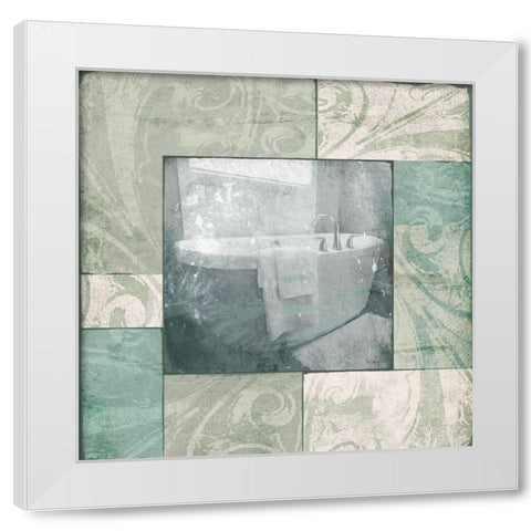 Bath Time White Modern Wood Framed Art Print by Villa, Mlli