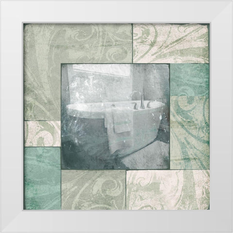 Bath Time White Modern Wood Framed Art Print by Villa, Mlli