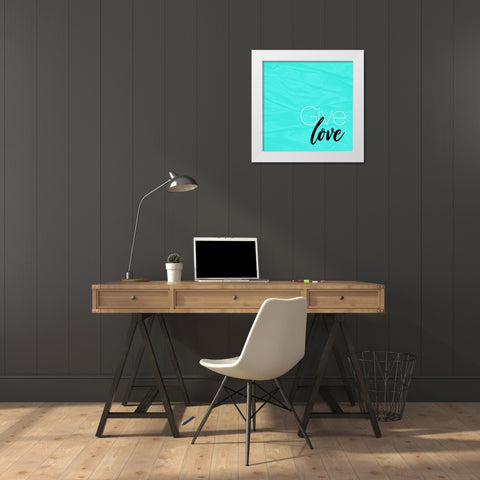 Give Love White Modern Wood Framed Art Print by Villa, Mlli