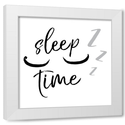 Sleep Time White Modern Wood Framed Art Print by Villa, Mlli