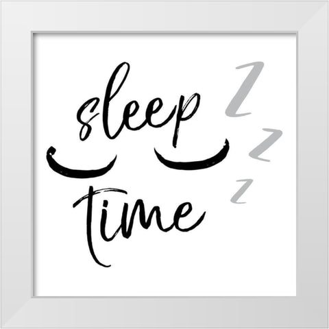 Sleep Time White Modern Wood Framed Art Print by Villa, Mlli