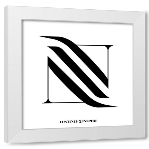 Continue White Modern Wood Framed Art Print by Villa, Mlli