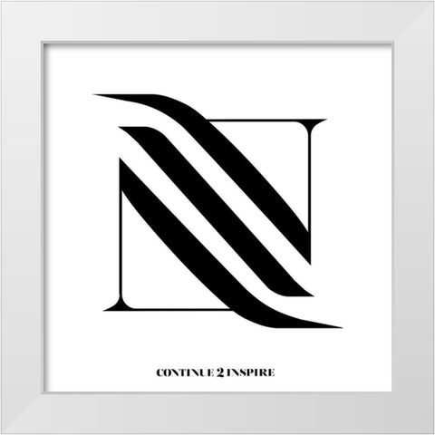 Continue White Modern Wood Framed Art Print by Villa, Mlli