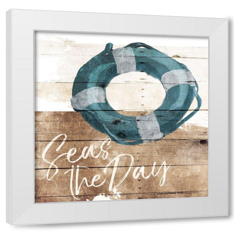 Seas The Day White Modern Wood Framed Art Print by Villa, Mlli