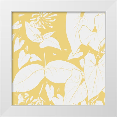 Sunshine Flowers Two White Modern Wood Framed Art Print by Villa, Mlli
