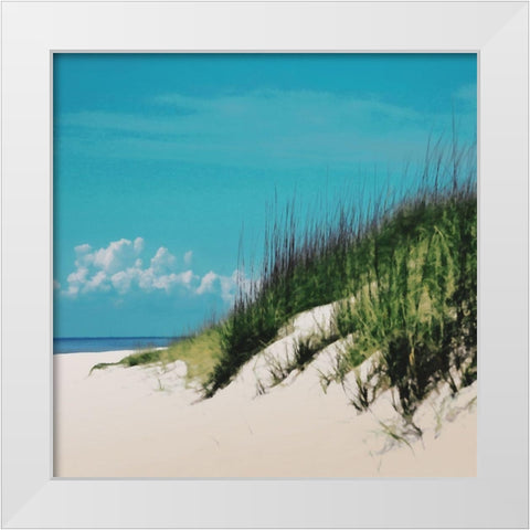 Stormy Dunes White Modern Wood Framed Art Print by Villa, Mlli