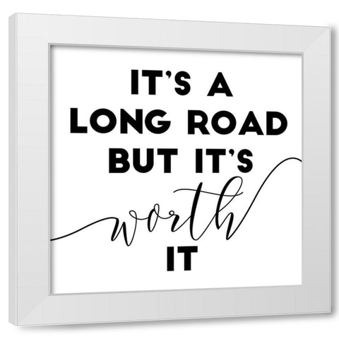 Worth Simple White Modern Wood Framed Art Print by Villa, Mlli