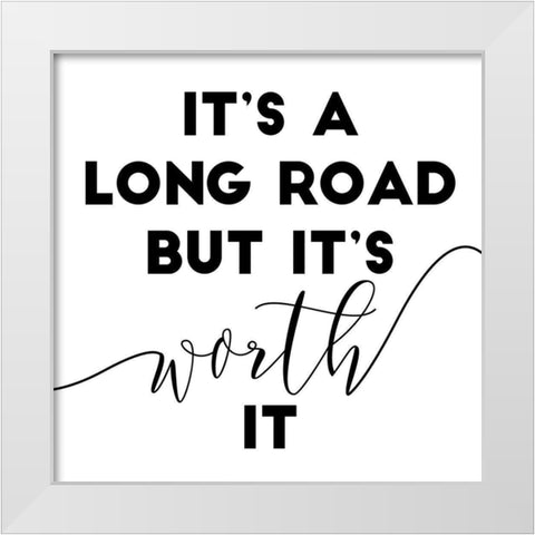 Worth Simple White Modern Wood Framed Art Print by Villa, Mlli