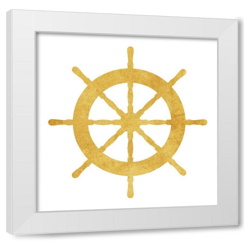 Gold Steering White Modern Wood Framed Art Print by Villa, Mlli