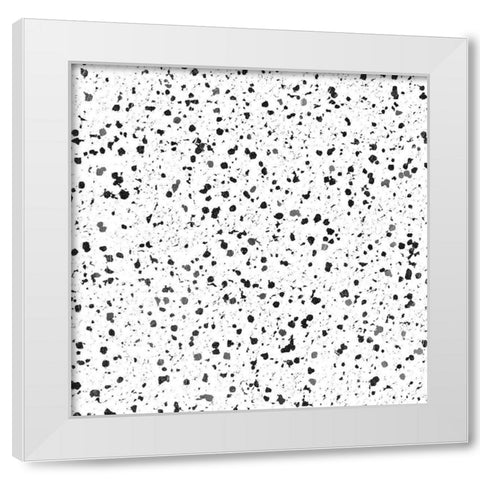 BW Speckles White Modern Wood Framed Art Print by Villa, Mlli