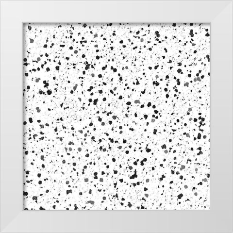 BW Speckles White Modern Wood Framed Art Print by Villa, Mlli