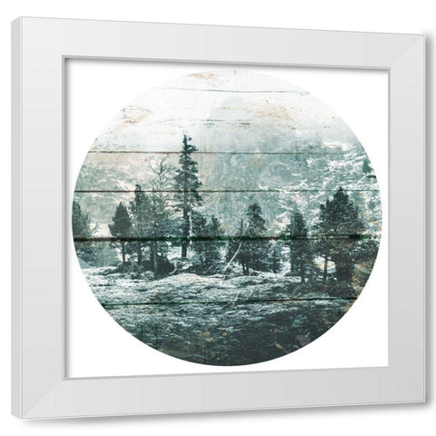 Into The Deep Circle White Modern Wood Framed Art Print by Villa, Mlli