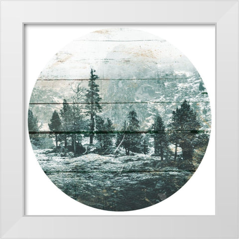 Into The Deep Circle White Modern Wood Framed Art Print by Villa, Mlli