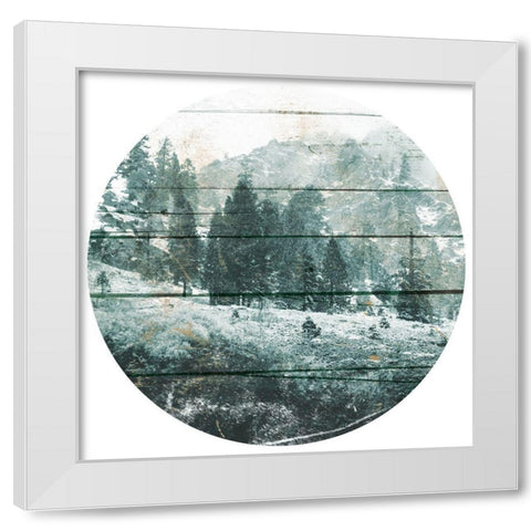 Into The Deep Circle Mate White Modern Wood Framed Art Print by Villa, Mlli