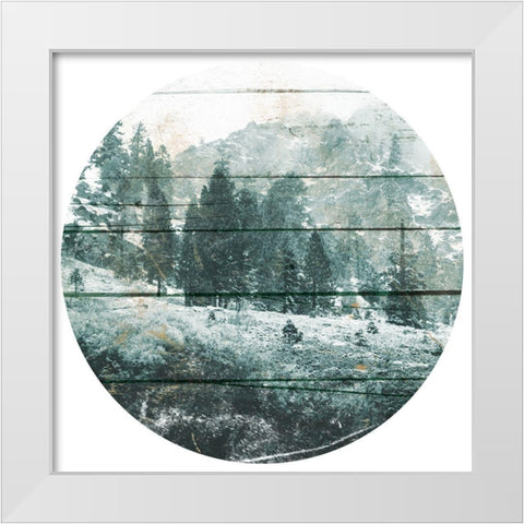 Into The Deep Circle Mate White Modern Wood Framed Art Print by Villa, Mlli