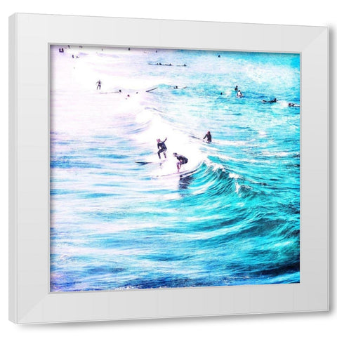 Wave Time White Modern Wood Framed Art Print by Villa, Mlli