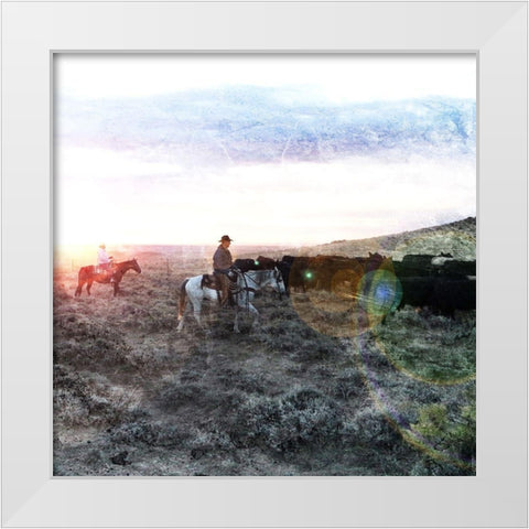 Round Up White Modern Wood Framed Art Print by Villa, Mlli