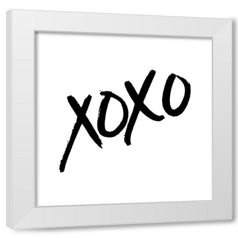 Xoxo White Modern Wood Framed Art Print by Villa, Mlli