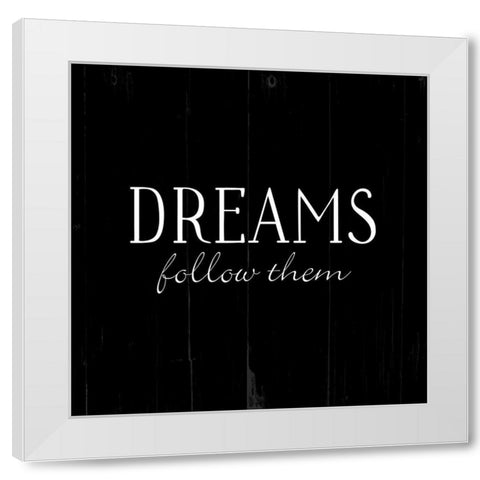 Dreams Black White Modern Wood Framed Art Print by Villa, Mlli