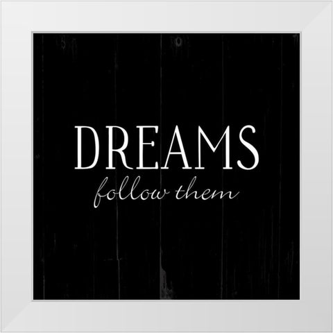 Dreams Black White Modern Wood Framed Art Print by Villa, Mlli