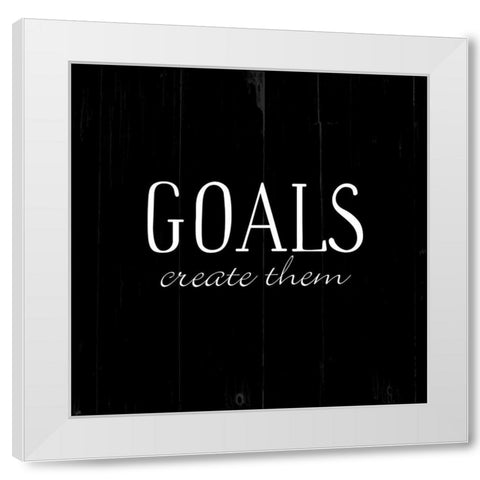 Goals Black White Modern Wood Framed Art Print by Villa, Mlli