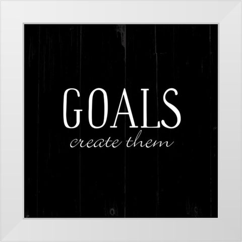 Goals Black White Modern Wood Framed Art Print by Villa, Mlli