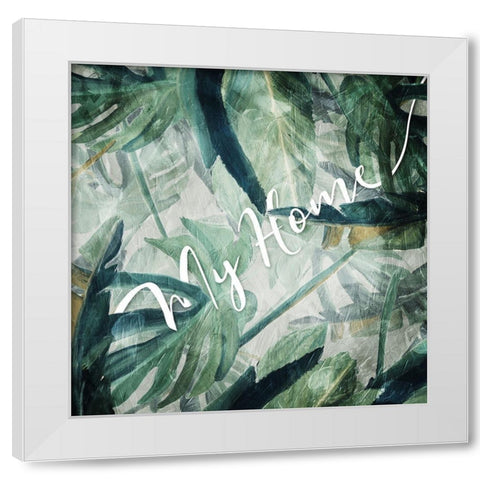 My Home White Modern Wood Framed Art Print by Villa, Mlli