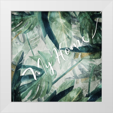My Home White Modern Wood Framed Art Print by Villa, Mlli