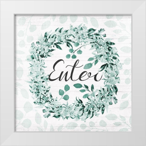 Enter White Modern Wood Framed Art Print by Villa, Mlli