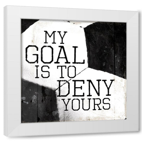 My Goal White Modern Wood Framed Art Print by Villa, Mlli