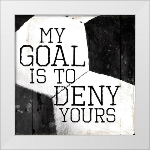 My Goal White Modern Wood Framed Art Print by Villa, Mlli