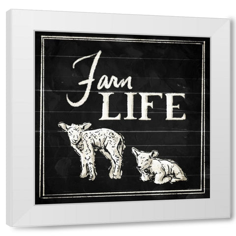Farm Life White Modern Wood Framed Art Print by Villa, Mlli
