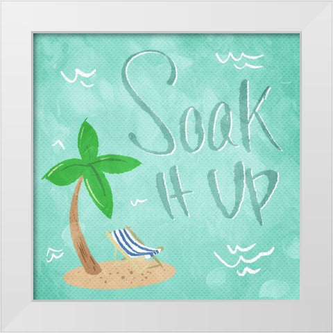 Soak It Up White Modern Wood Framed Art Print by Villa, Mlli