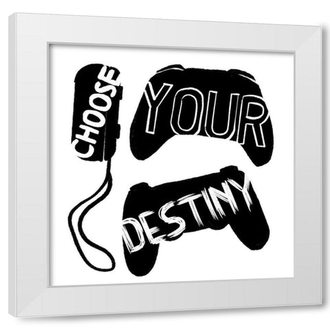 Choose Your Destiny White Modern Wood Framed Art Print by Villa, Mlli