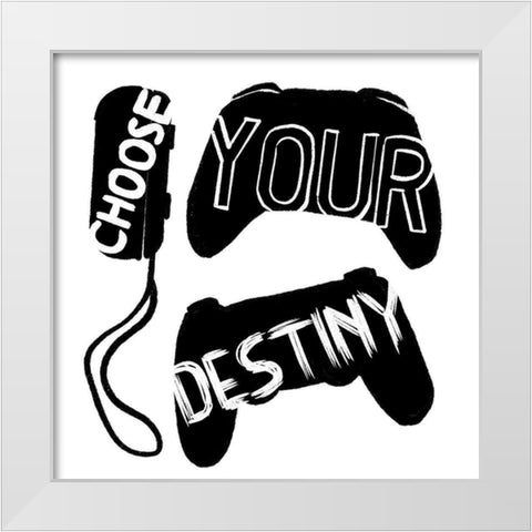 Choose Your Destiny White Modern Wood Framed Art Print by Villa, Mlli