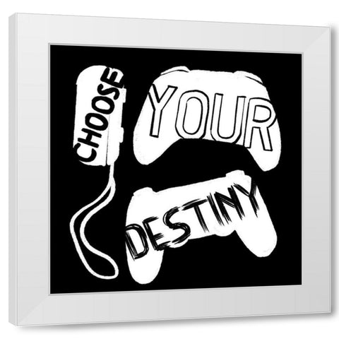 Choose Your Destiny Reverse White Modern Wood Framed Art Print by Villa, Mlli