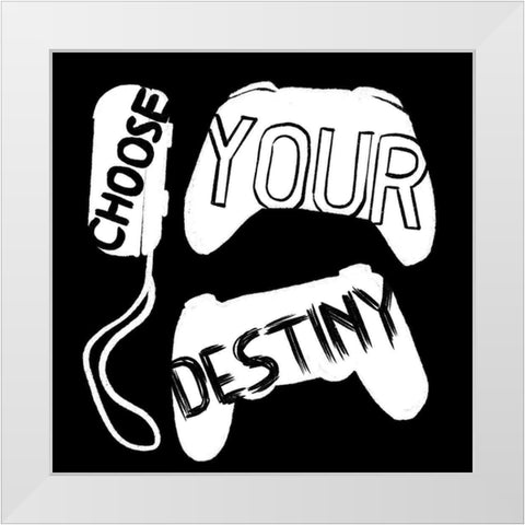 Choose Your Destiny Reverse White Modern Wood Framed Art Print by Villa, Mlli