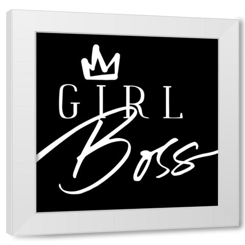 Girl Boss White Modern Wood Framed Art Print by Villa, Mlli