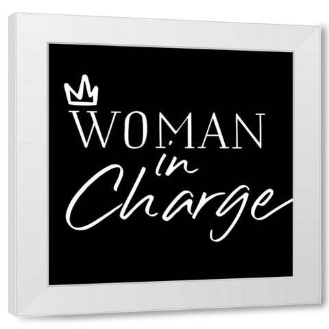 Woman In Charge White Modern Wood Framed Art Print by Villa, Mlli
