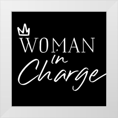 Woman In Charge White Modern Wood Framed Art Print by Villa, Mlli