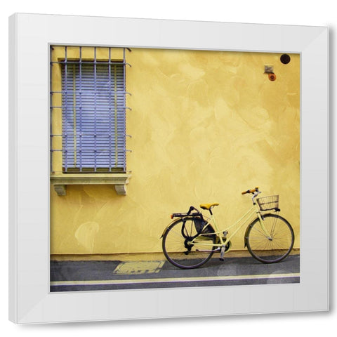 Relaxing In The Yellow White Modern Wood Framed Art Print by Villa, Mlli