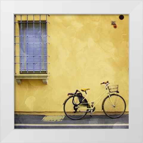 Relaxing In The Yellow White Modern Wood Framed Art Print by Villa, Mlli