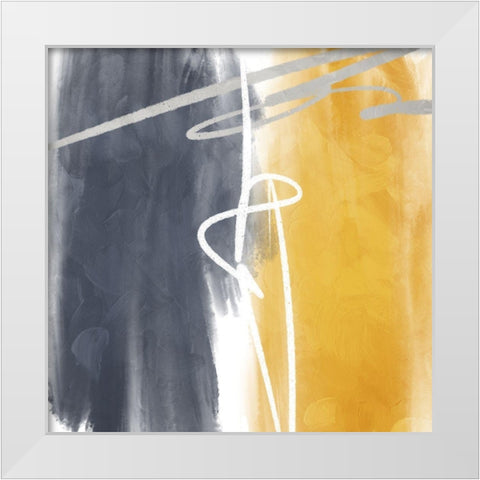 Connect White Modern Wood Framed Art Print by Villa, Mlli