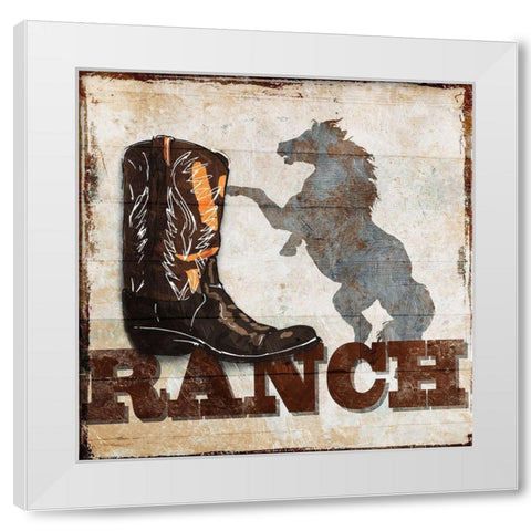 Ranch White Modern Wood Framed Art Print by Villa, Milli