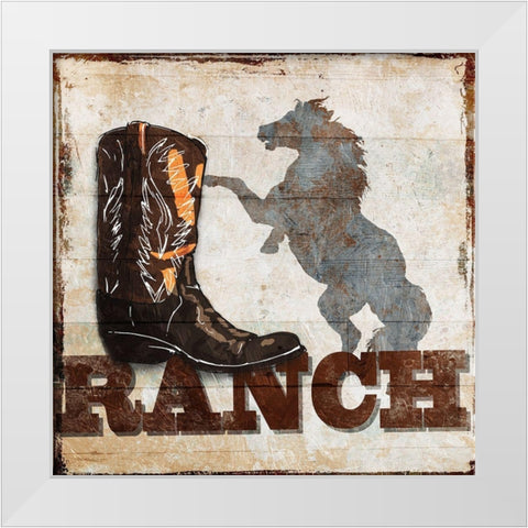 Ranch White Modern Wood Framed Art Print by Villa, Milli
